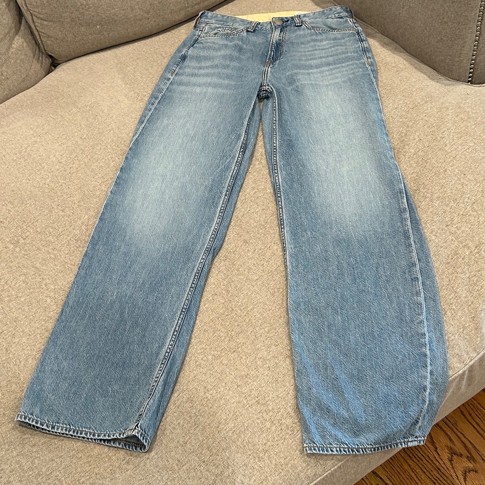 Rag & Bone Logan Featherweight Mid Rise Wide Leg Jean - Pre-Loved